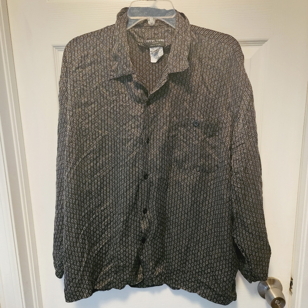 Pitti Uomo 100% Silk Shirt Size Large